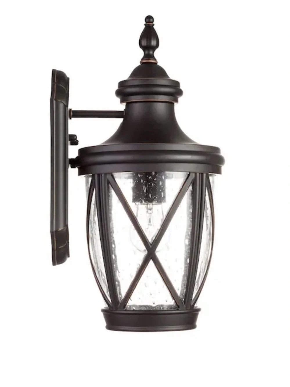 New Allen + Roth castine oil rubbed bronze Outdoor Wall Lantern